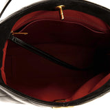 CC Link Hobo Quilted Shiny Calfskin and Suede