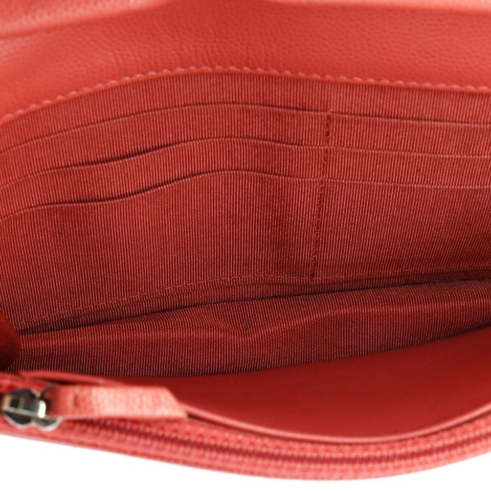 Wallet on Chain Quilted Iridescent Caviar