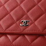 Wallet on Chain Quilted Iridescent Caviar