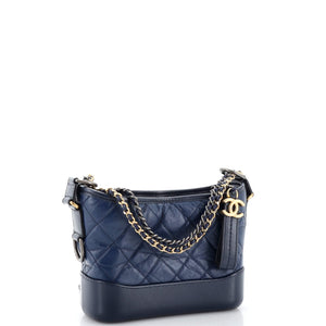 Bicolor Gabrielle Hobo Quilted Aged Calfskin Small