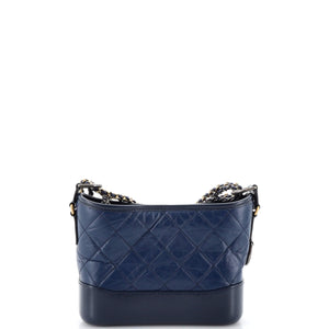 Bicolor Gabrielle Hobo Quilted Aged Calfskin Small