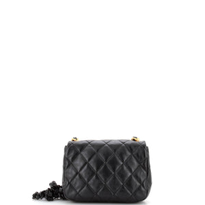 Lacquered Metal CC Flap Bag Quilted Lambskin Small