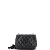 Lacquered Metal CC Flap Bag Quilted Lambskin Small