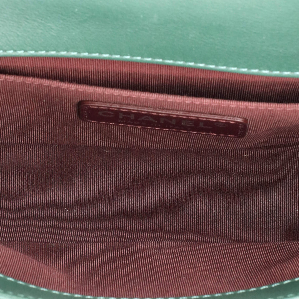 Boy Flap Bag Woven Calfskin Small