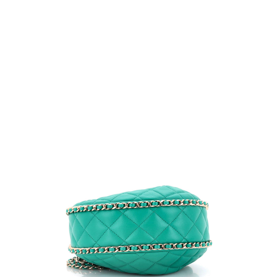 Chain Around Hook Hobo Quilted Lambskin Small