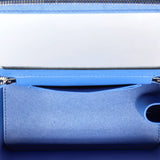 Sweet Heart Vanity Case with Chain Quilted Camellia Denim Small