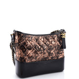 Gabrielle Hobo Quilted Metallic Crumpled Goatskin Medium