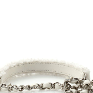 Classic Single Flap Bag Pearl Embellished Shearling Jumbo