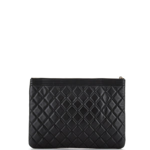 Boy O Case Clutch Quilted Lambskin Medium
