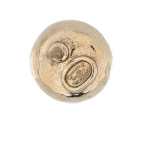CHA-NEL Drop CC Stud Earrings Metal with Crystals and Faux Pearls