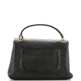 Chevron Chic Top Handle Bag Chevron Calfskin Small