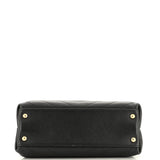 Chevron Chic Top Handle Bag Chevron Calfskin Small