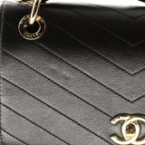 Chevron Chic Top Handle Bag Chevron Calfskin Small