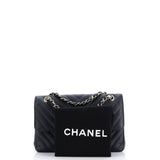Classic Double Flap Bag Chevron Caviar Small