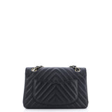 Classic Double Flap Bag Chevron Caviar Small