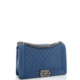 Boy Flap Bag Quilted Caviar New Medium