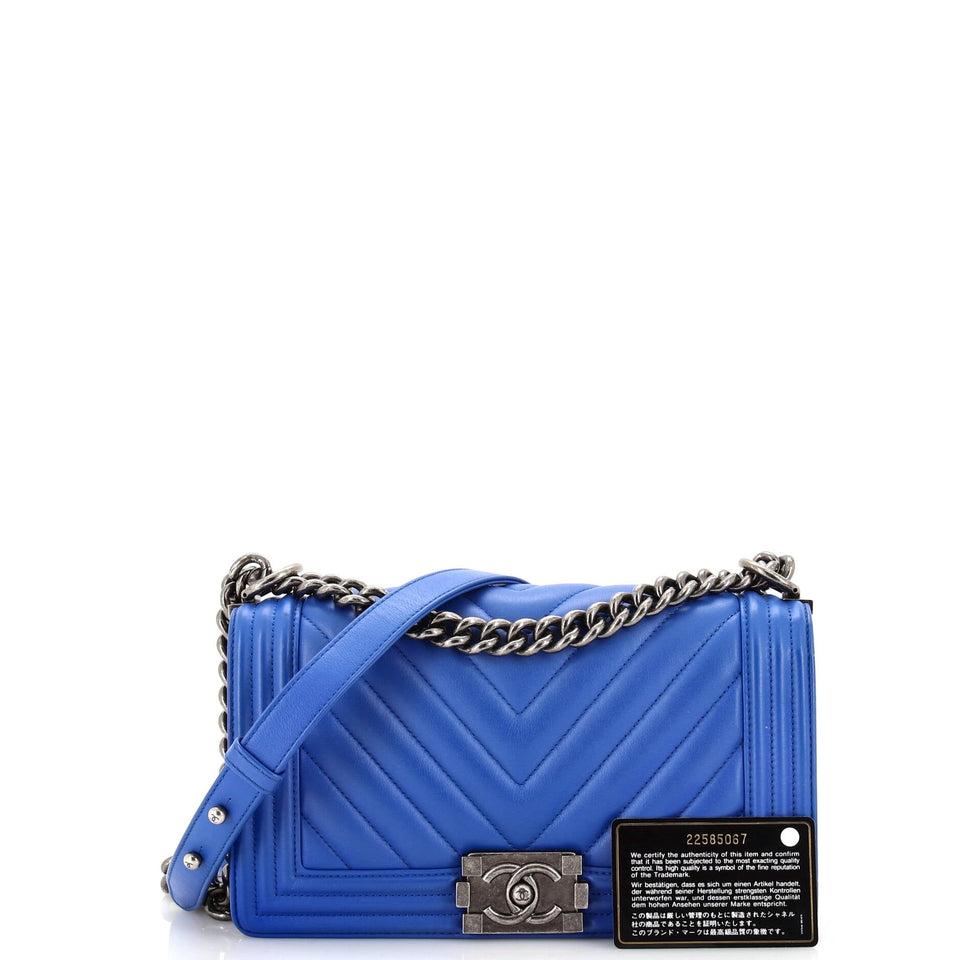 Boy Flap Bag Chevron Calfskin Old Medium