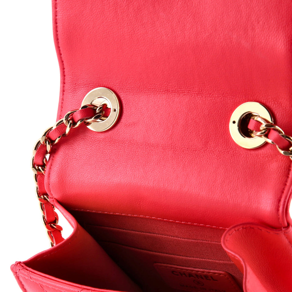 Trendy CC Clutch with Chain Quilted Lambskin Small