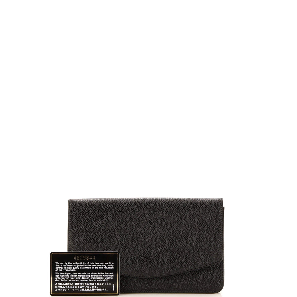 Timeless CC Wallet Caviar Long