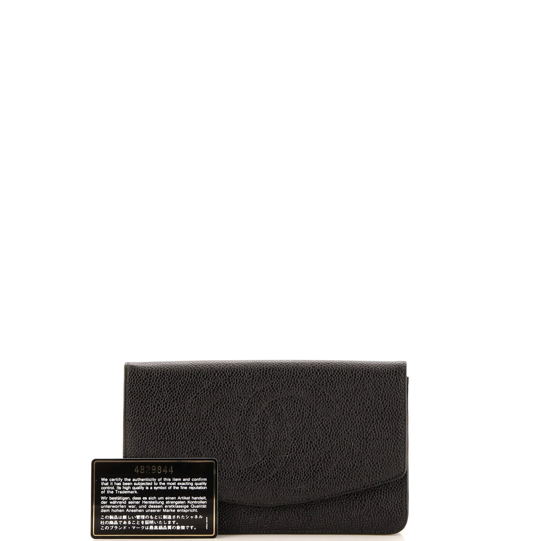Timeless CC Wallet Caviar Long