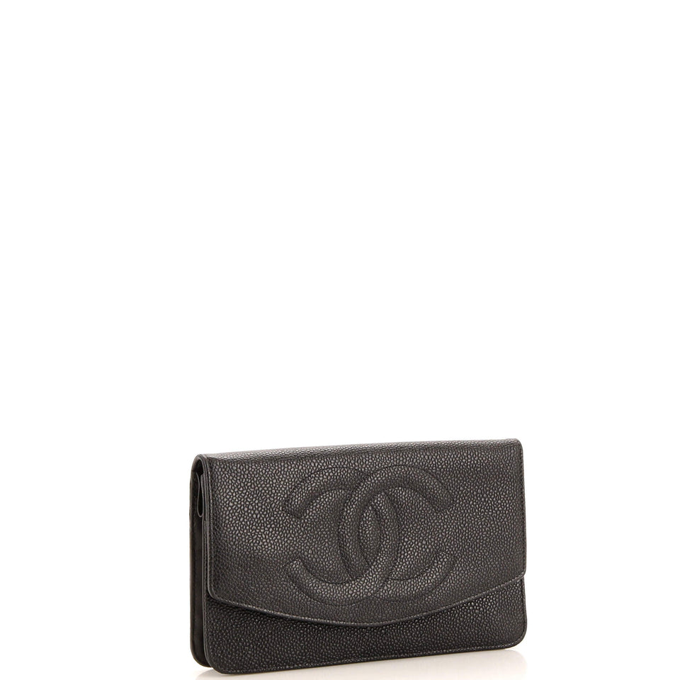 Timeless CC Wallet Caviar Long