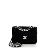 Double You CC Flap Bag Quilted Velvet Mini