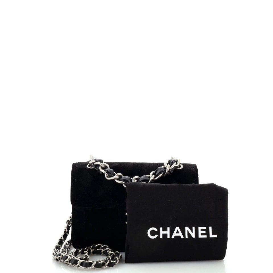 Double You CC Flap Bag Quilted Velvet Mini