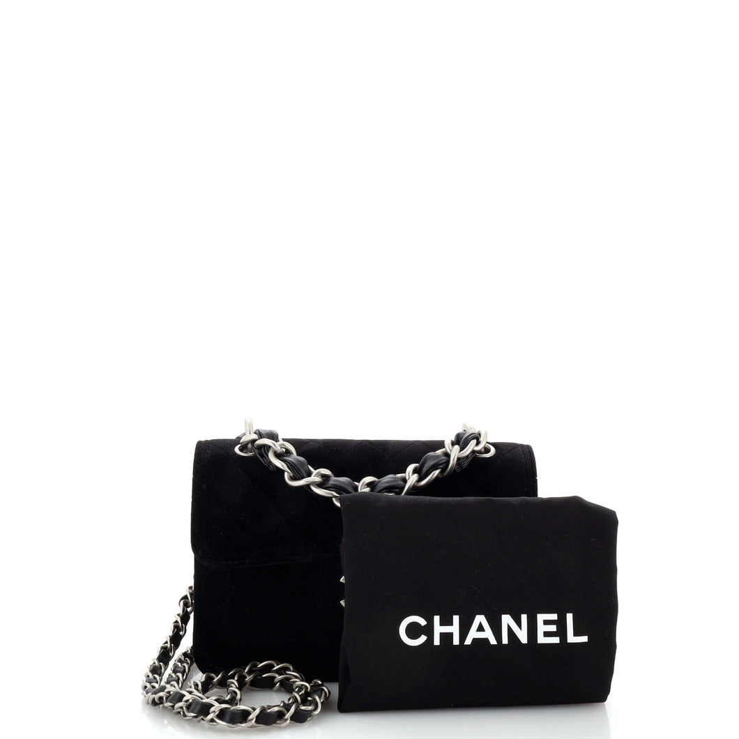 Double You CC Flap Bag Quilted Velvet Mini
