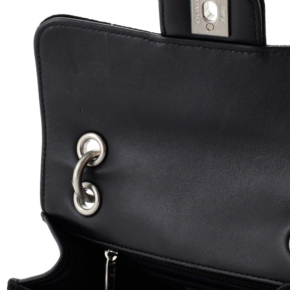 Double You CC Flap Bag Quilted Velvet Mini
