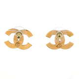 CC Stud Earrings Metal with Enamel