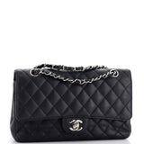 Vintage Classic Double Flap Bag Quilted Caviar Medium