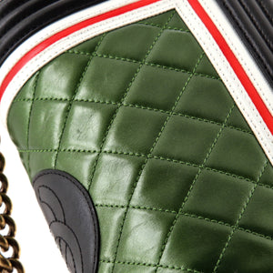 Crest Boy Flap Bag Quilted Lambskin Old Medium