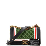 Crest Boy Flap Bag Quilted Lambskin Old Medium