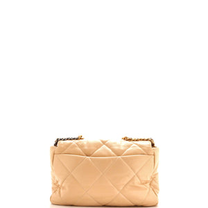 19 Flap Bag Quilted Leather Maxi