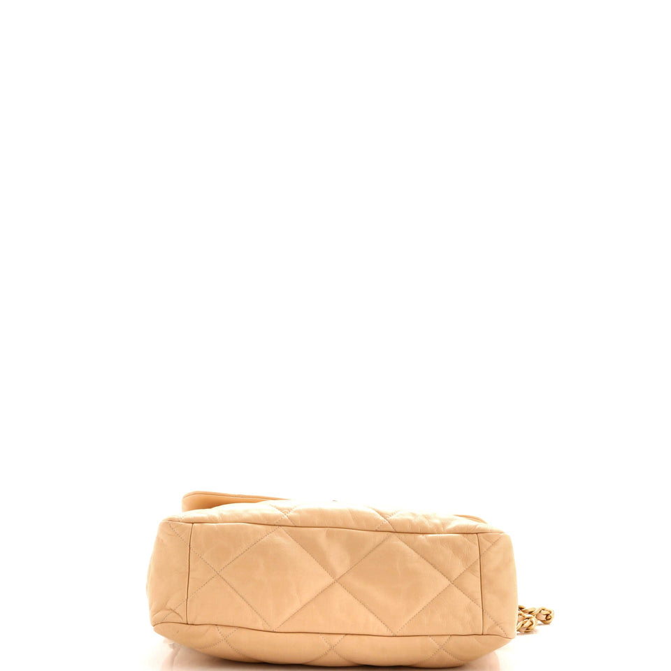 19 Flap Bag Quilted Leather Maxi