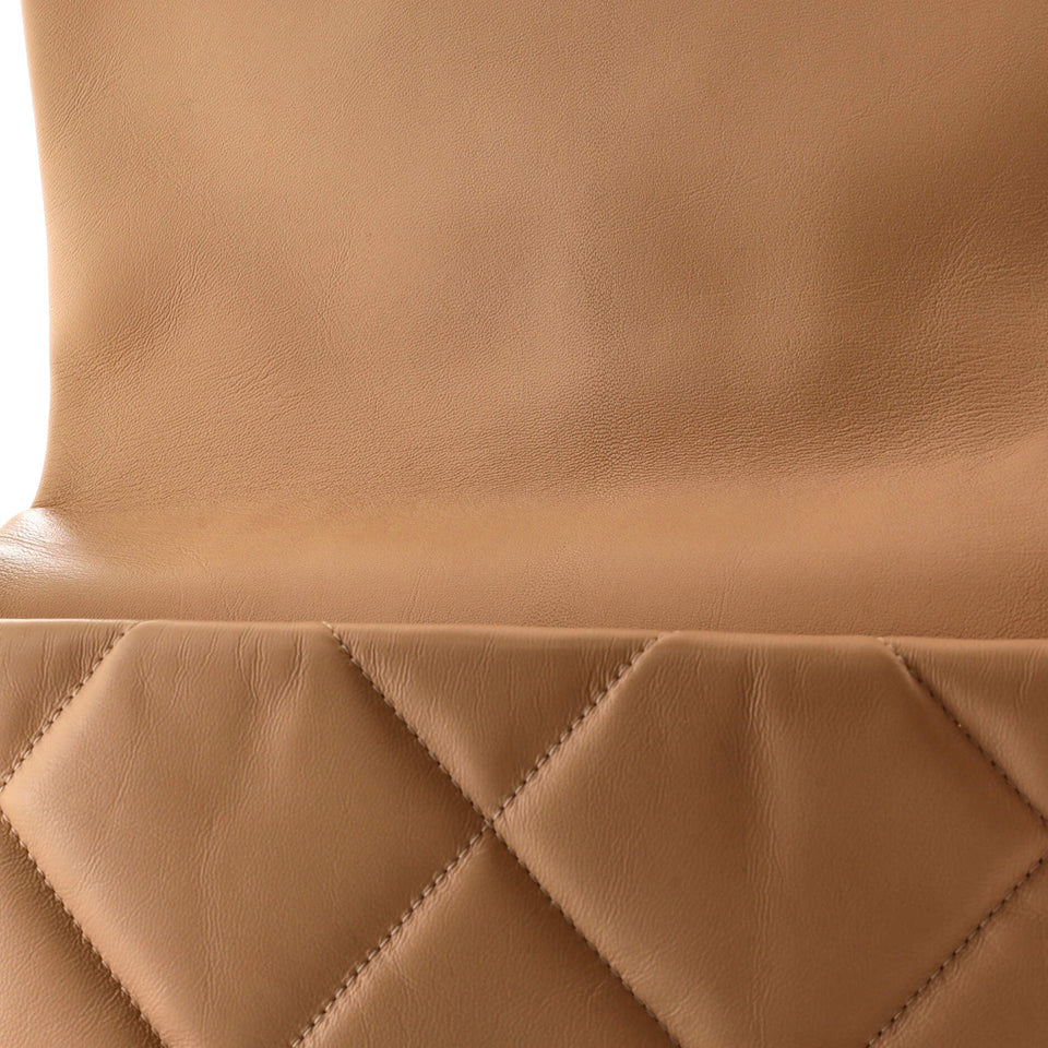 19 Flap Bag Quilted Leather Maxi