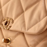19 Flap Bag Quilted Leather Maxi