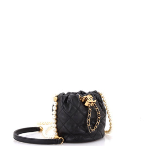 About Pearls Bucket Bag Quilted Calfskin Mini