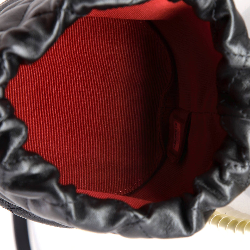 About Pearls Bucket Bag Quilted Calfskin Mini
