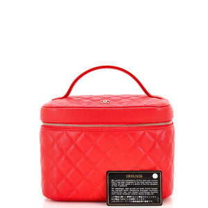 Classic Vanity Case Quilted Caviar Medium