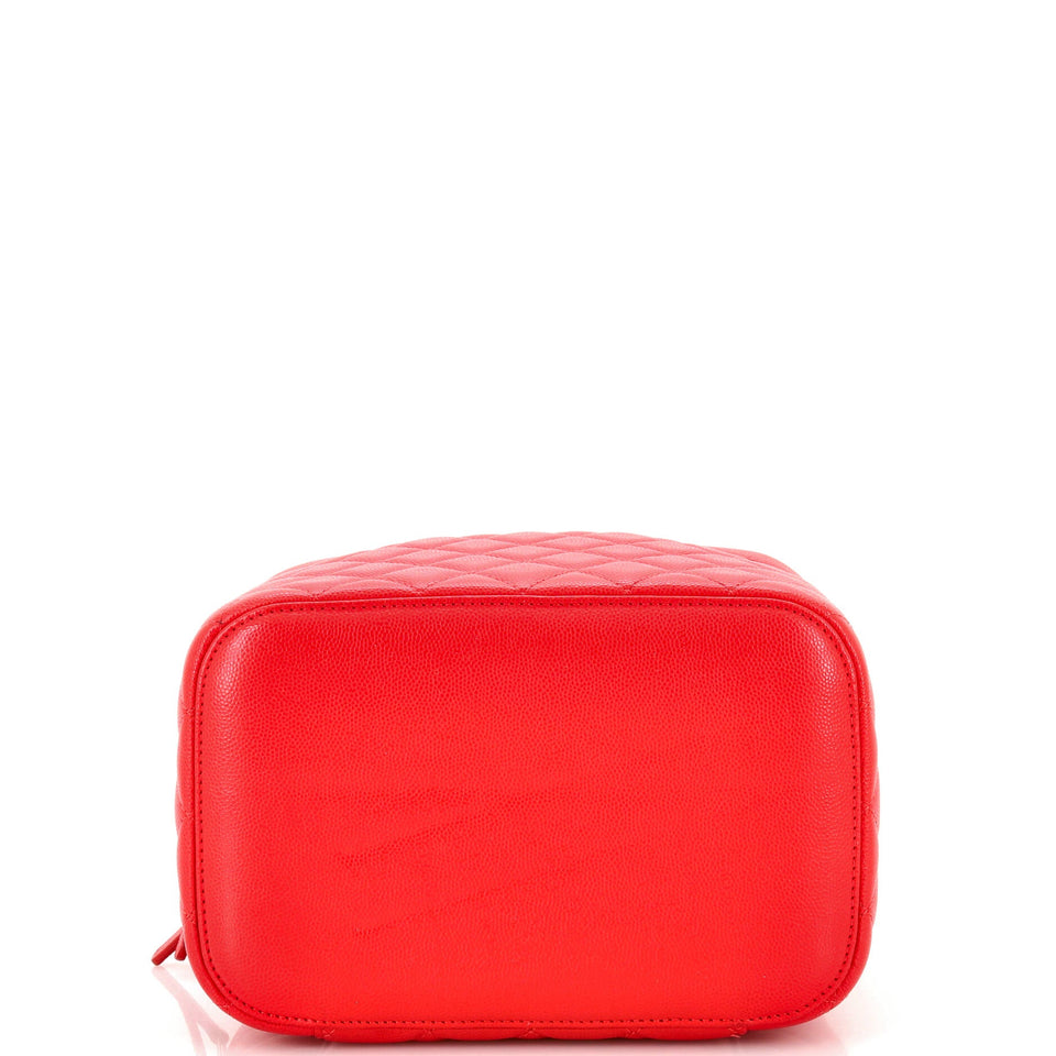 Classic Vanity Case Quilted Caviar Medium