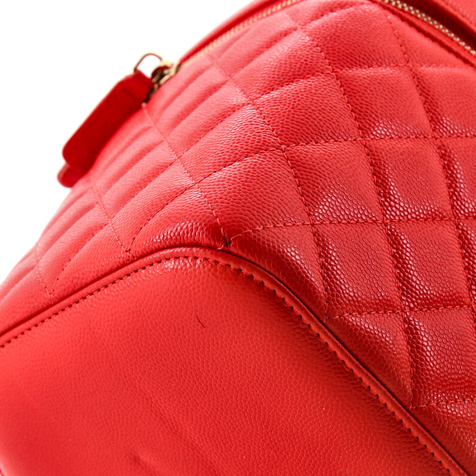 Classic Vanity Case Quilted Caviar Medium