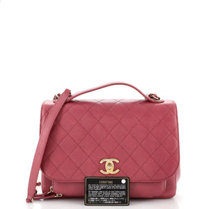 Business Affinity Flap Bag Quilted Caviar Large