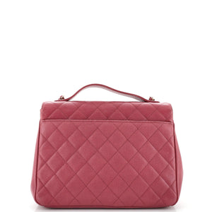 Business Affinity Flap Bag Quilted Caviar Large