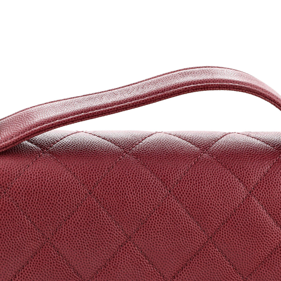 Business Affinity Flap Bag Quilted Caviar Large
