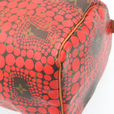 LOUIS VUITTON Monogram Dot Infinity Speedy 30 Kusama Red M40693 LV Auth 28653A