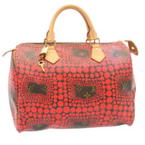 LOUIS VUITTON Monogram Dot Infinity Speedy 30 Kusama Red M40693 LV Auth 28653A