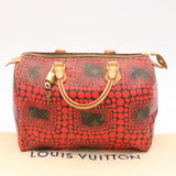 LOUIS VUITTON Monogram Dot Infinity Speedy 30 Kusama Red M40693 LV Auth 28653A