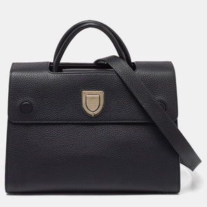 Black Leather Medium Diorever Bag