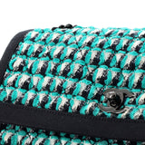 Two Tone Flap Bag Quilted Tweed Small